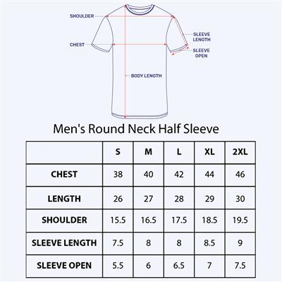 Mens T-Shirt Size Chart